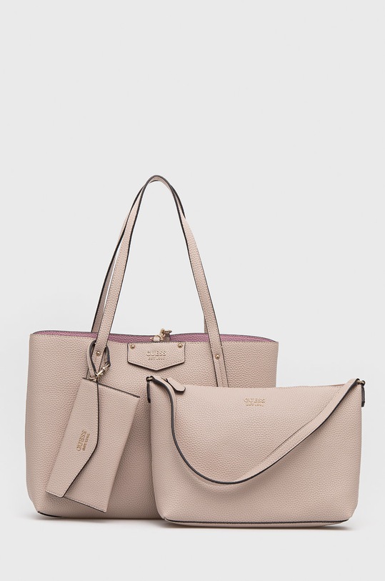 Oboustranná kabelka Guess ECO BRENTON vejde se A4 růžová HWEVG8.39023