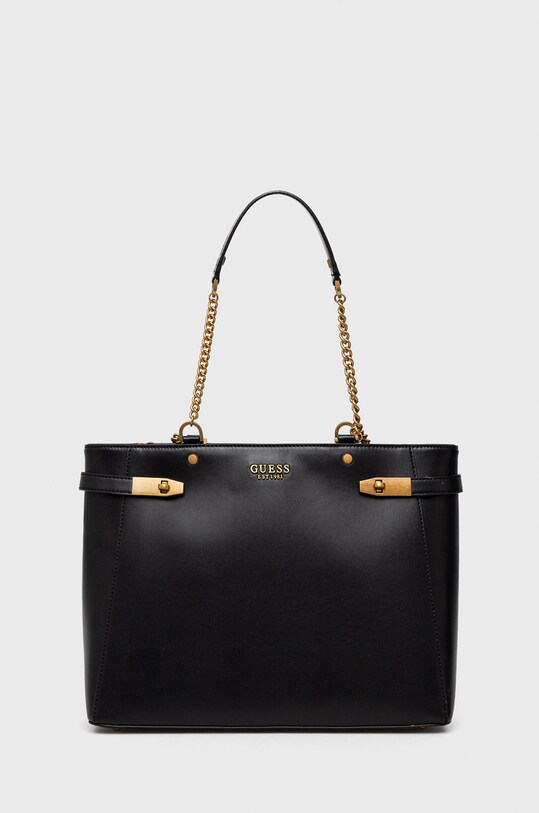 Τσάντα Guess απομίμηση λείου δέρματος μαύρο HWVB84.15230