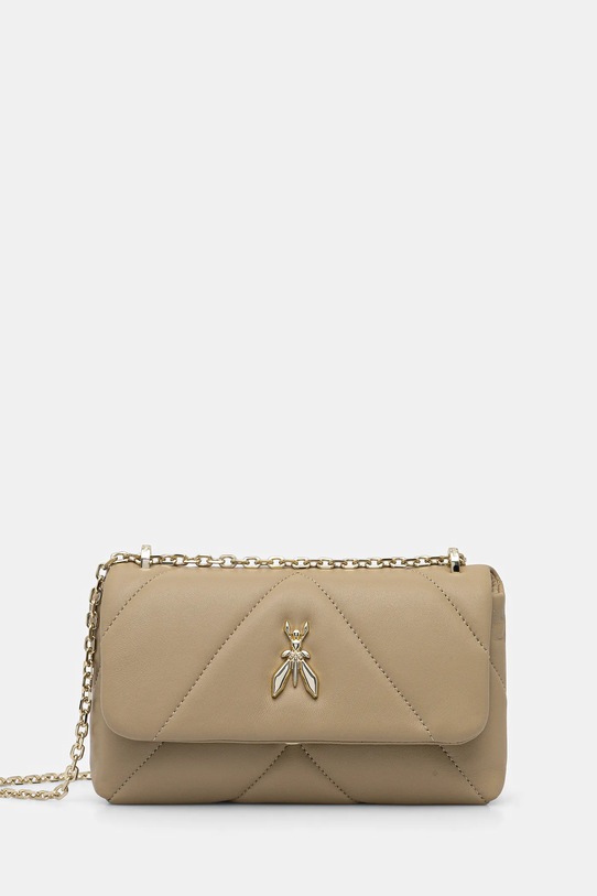 Patrizia Pepe torebka skórzana skóra licowa beżowy CB0084.L006