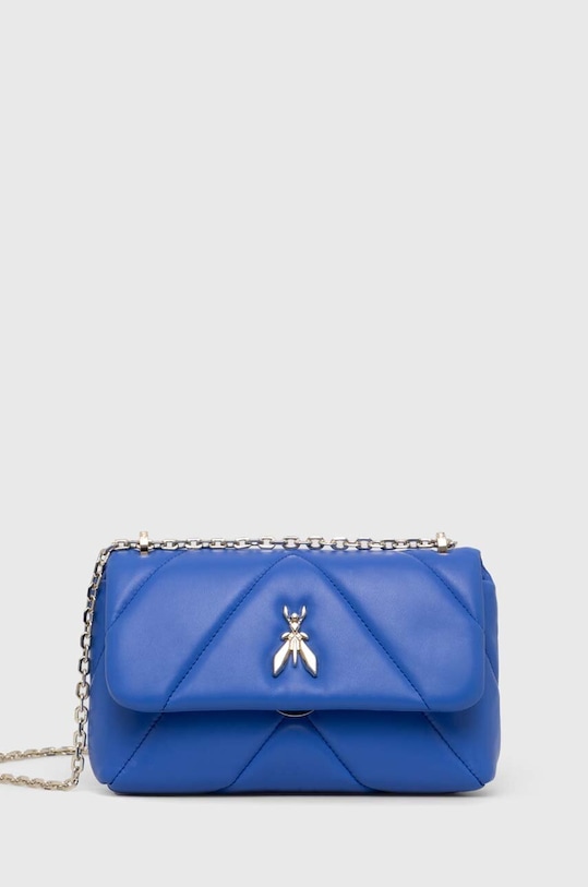 Kožená kabelka Patrizia Pepe usňová koža modrá CB0084.L006