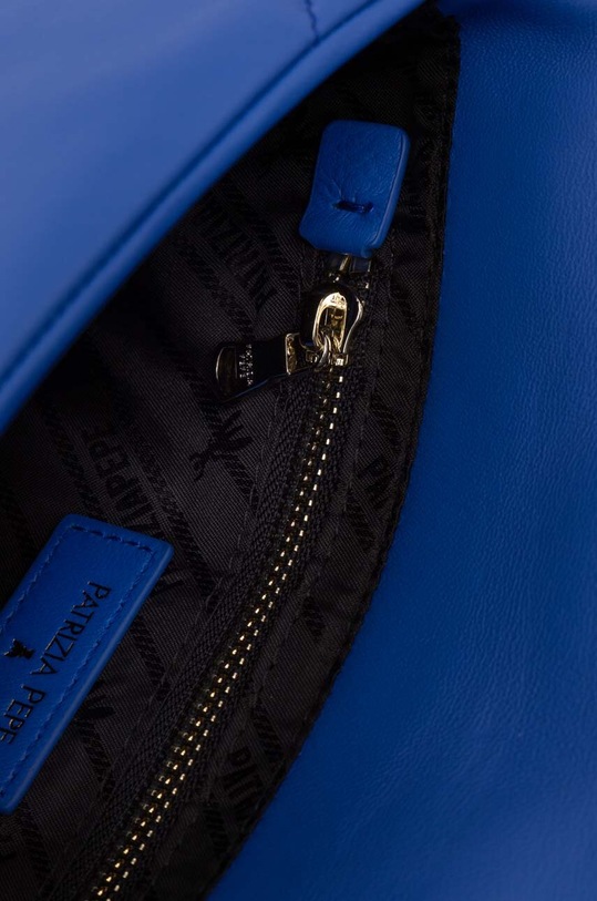 Kožená kabelka Patrizia Pepe CB0084.L006 modrá