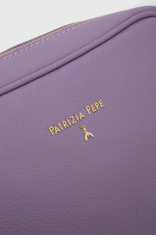 Kožená kabelka Patrizia Pepe fialová CB8985.L001