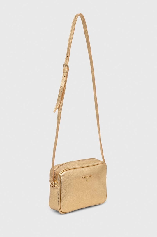 Kožna torba Patrizia Pepe CB8985.L001 zlatna SS25