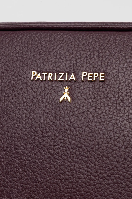 Kožená kabelka Patrizia Pepe burgundské CB8985.L001