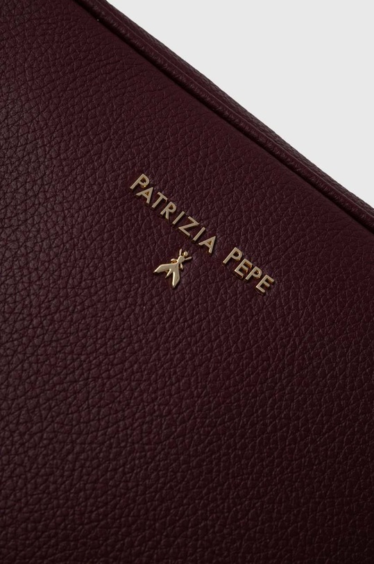 Kožená kabelka Patrizia Pepe burgundské CB8985.L001