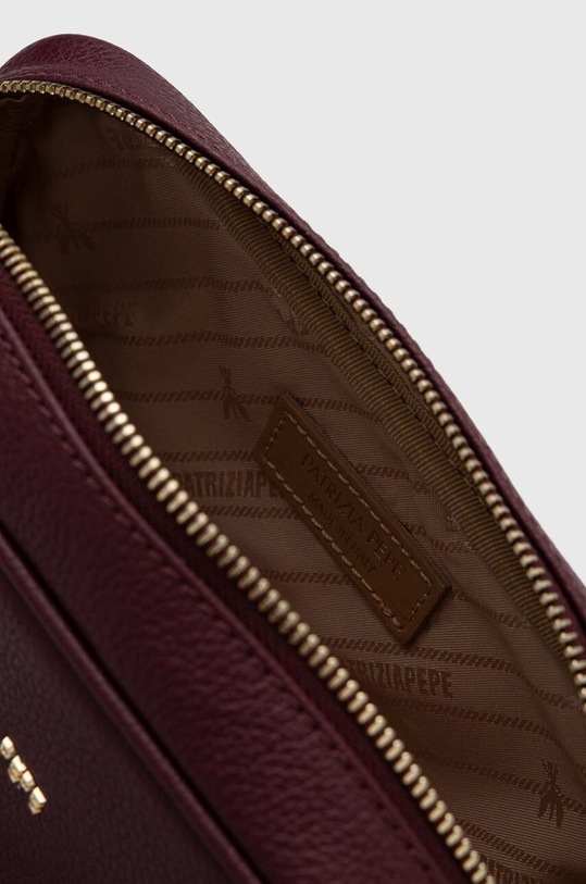 Kožená kabelka Patrizia Pepe CB8985.L001 burgundské