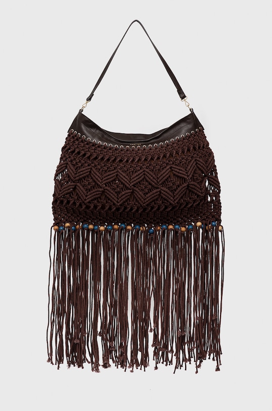 Torba Patrizia Pepe bez remena smeđa 2B0005.K029