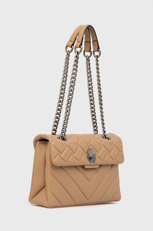 Akcesoria Kurt Geiger London torebka skórzana 1470448109 beżowy