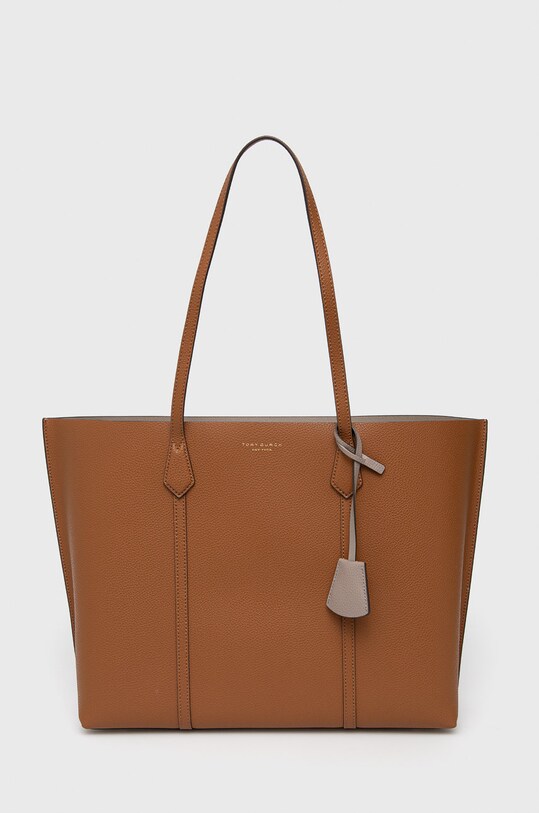 Kožená kabelka Tory Burch TRIPLE-COMPARTMENT PERRY usňová koža hnedá 81932.905