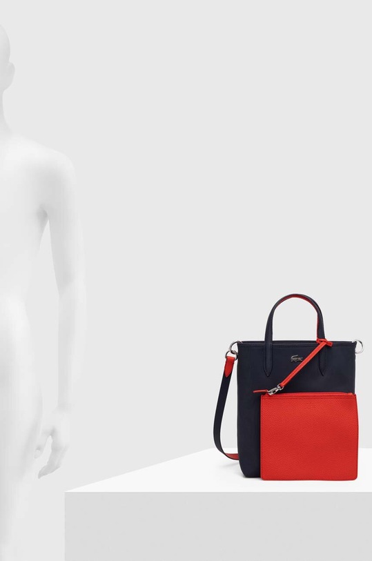 Obojstranná kabelka Lacoste NF2991AA tmavomodrá