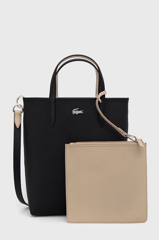 Lacoste torebka dwustronna NF2991AA nie mieści A4 beżowy NF2991AA