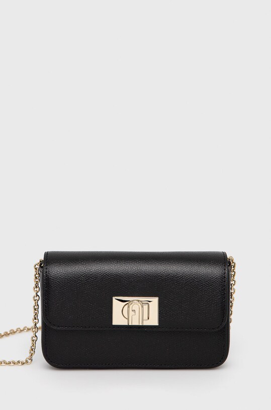 Furla torebka skórzana 1927 Soft Mini skóra licowa czarny WE00265.ARE000.O6000