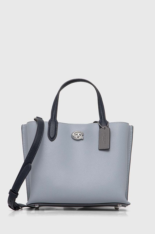 Шкіряна сумочка Coach Willow лицьова шкіра блакитний C8561
