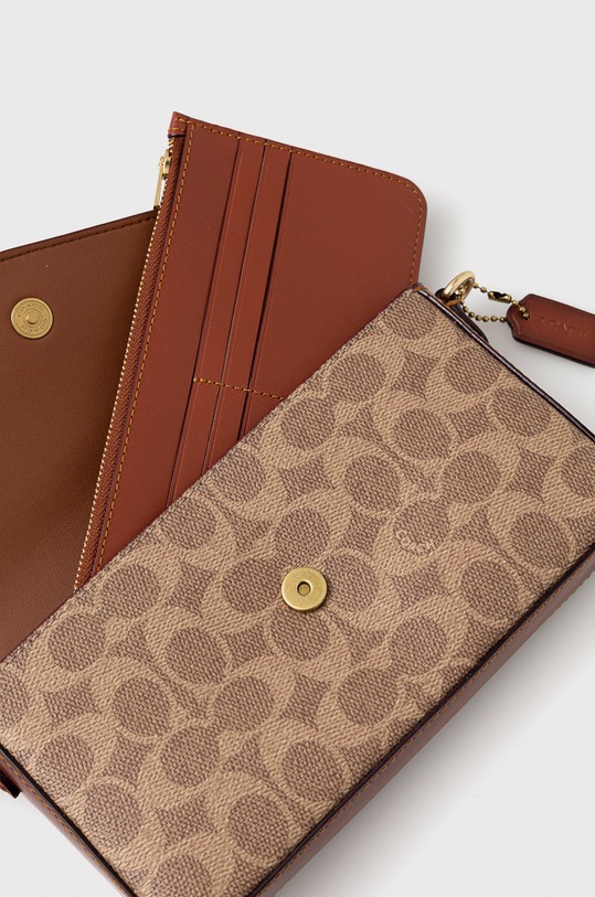 Δερμάτινη τσάντα Coach C8442 καφέ