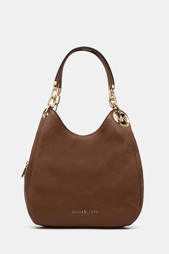 Kožená kabelka MICHAEL Michael Kors přírodní kůže hnědá 30T9G0LE3L