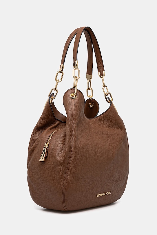 Kožená kabelka MICHAEL Michael Kors 30T9G0LE3L hnědá SS25