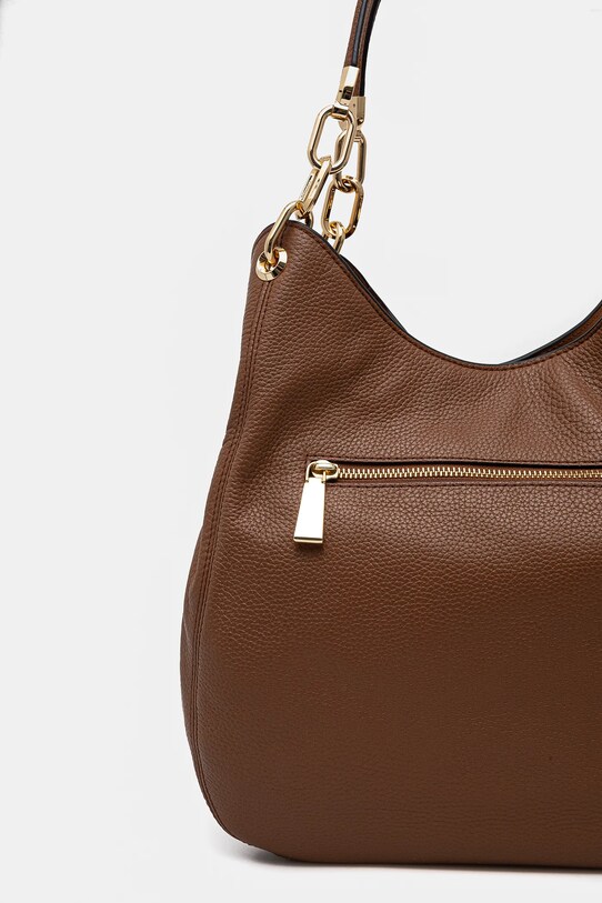 Akcesoria MICHAEL Michael Kors torebka skórzana 30T9G0LE3L brązowy