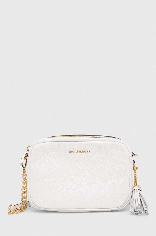 Δερμάτινη τσάντα MICHAEL Michael Kors λείο δέρμα λευκό 32F7GGNM8L