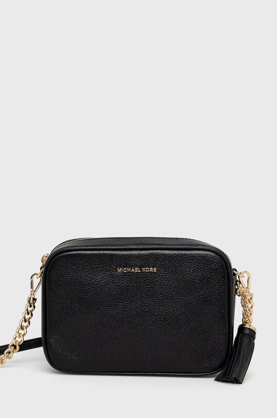 Шкіряна сумочка MICHAEL Michael Kors лицьова шкіра чорний 32F7GGNM8L
