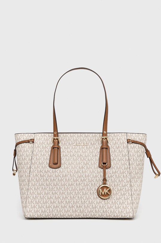 Torba MICHAEL Michael Kors imitacija zrnate kože bež 30F8GV6T2B