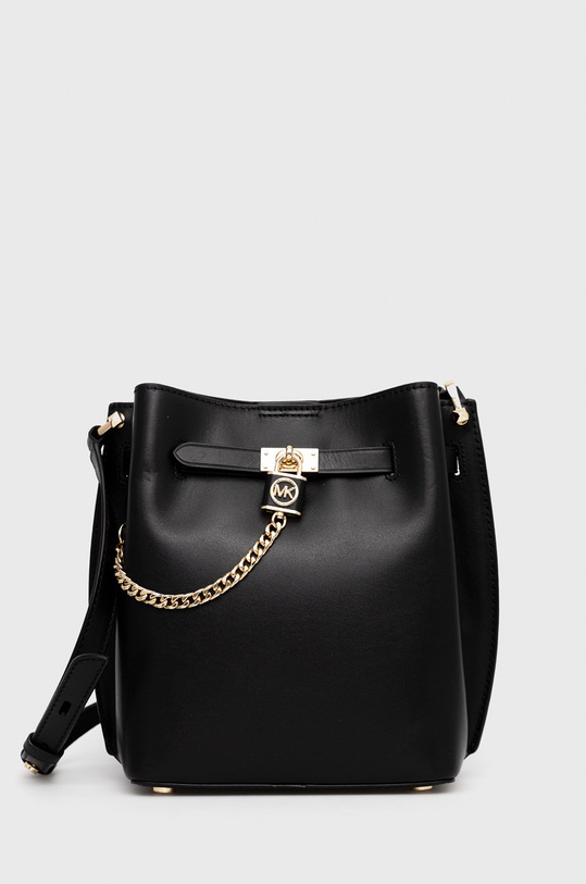 Kožená kabelka MICHAEL Michael Kors přírodní kůže černá 30S2G9HM6L