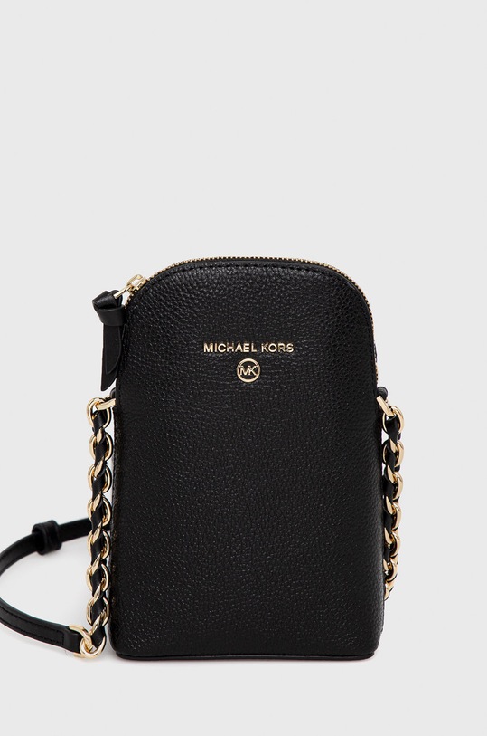 MICHAEL Michael Kors pokrowiec na telefon skórzany 32T0GT9C1L na telefon czarny 32T0GT9C1L