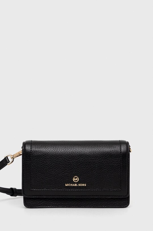 MICHAEL Michael Kors pochette di pelle pelle fiore nero 32S1GT9C5L