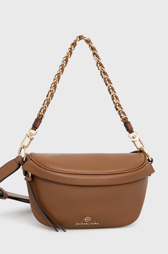 Шкіряна сумочка MICHAEL Michael Kors лицьова шкіра коричневий 30S2G04M1L