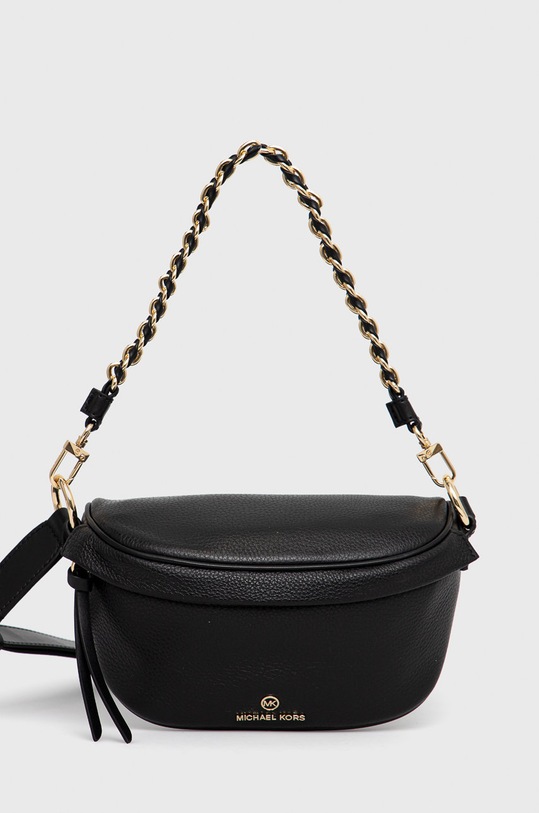 Шкіряна сумочка MICHAEL Michael Kors лицьова шкіра чорний 30S2G04M1L