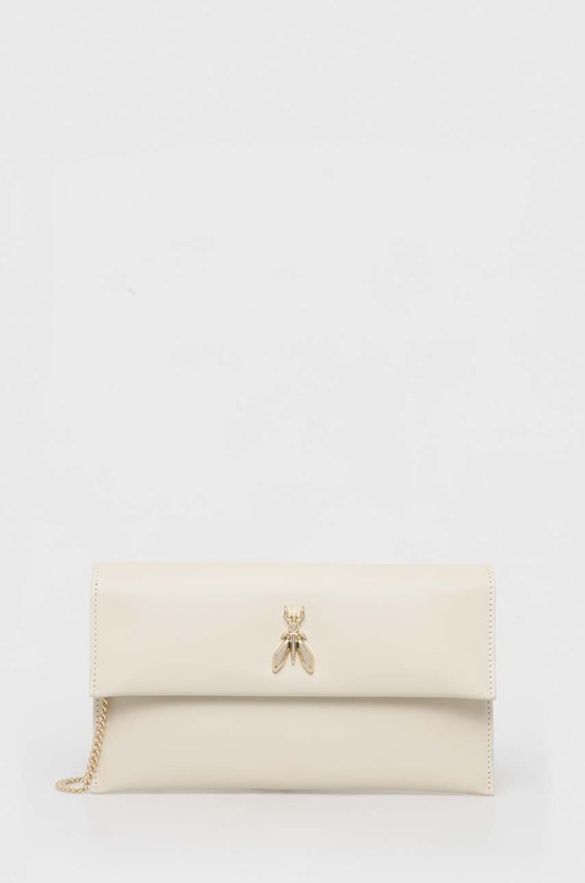 Patrizia Pepe kopertówka skórzana skóra licowa beżowy CB5460.L011