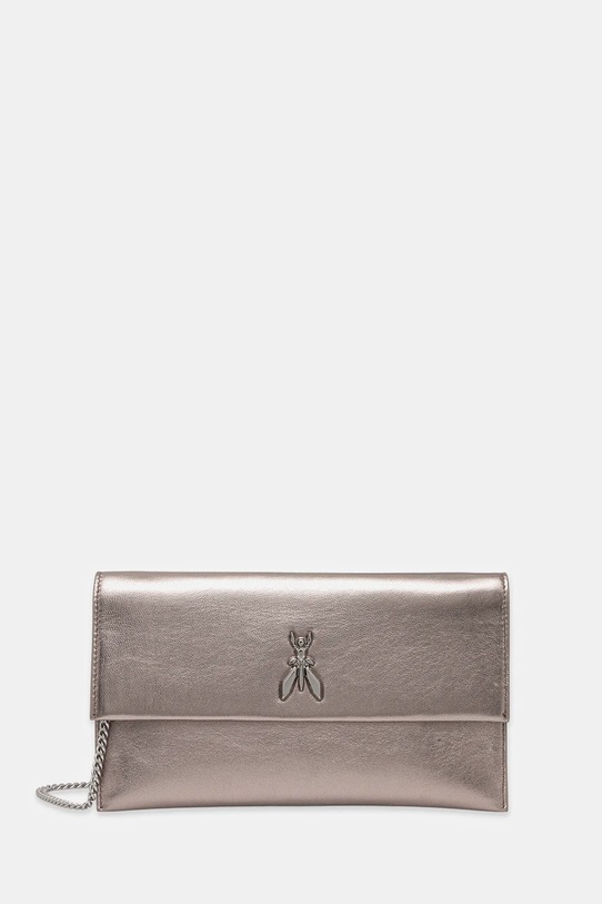 Patrizia Pepe pochette di pelle pelle fiore grigio CB5460.L041