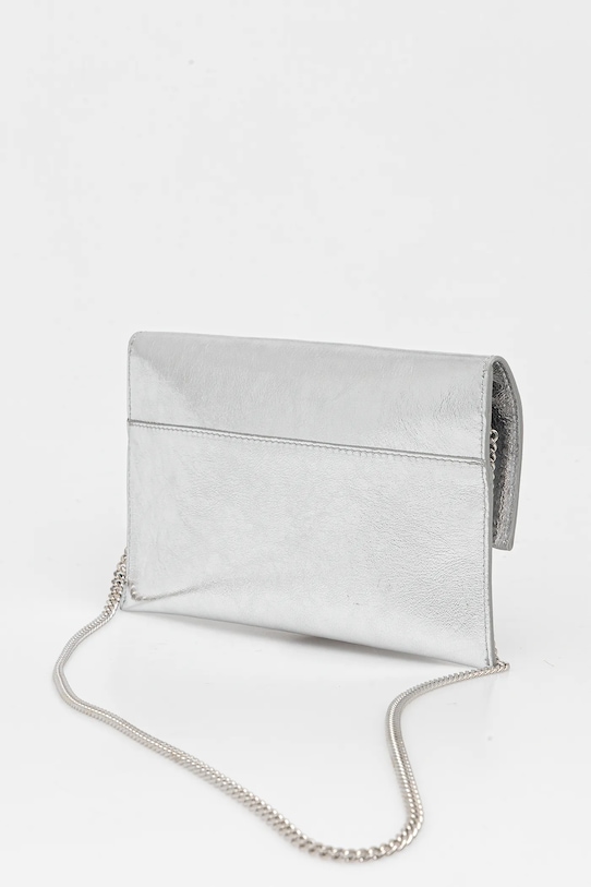 Akcesoria Patrizia Pepe kopertówka skórzana CB5460.L041 srebrny