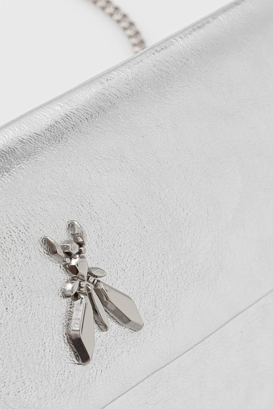 Patrizia Pepe kopertówka skórzana srebrny CB5460.L041