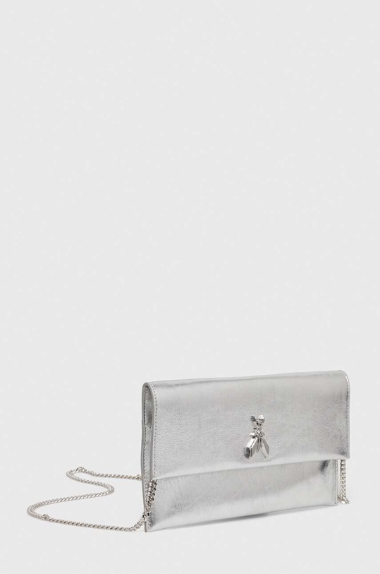 Kožená listová kabelka Patrizia Pepe CB5460.L041 strieborná AW23