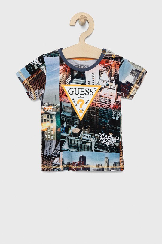 Παιδικό βαμβακερό μπλουζάκι Guess βαμβάκι πολύχρωμο N2GI06.K8HM3