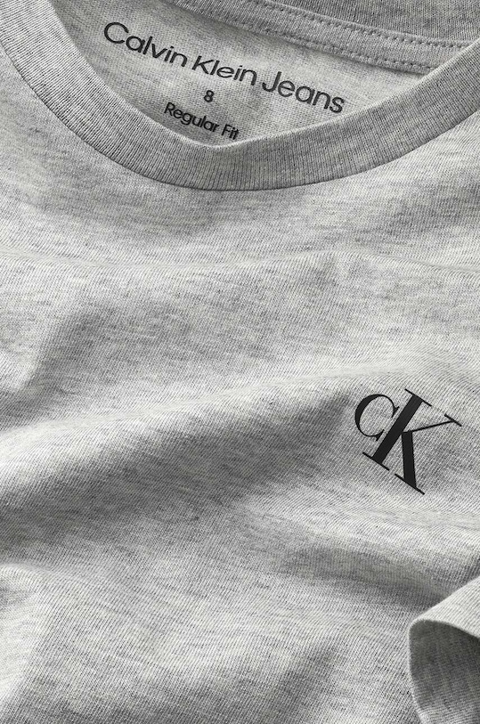 Calvin Klein Jeans T-shirt bawełniany dziecięcy (2-pack) IB0IB01093.PPYY szary IB0IB01093.PPYY