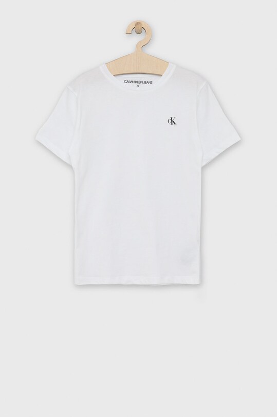 Dječaci Dječja pamučna majica kratkih rukava Calvin Klein Jeans IB0IB01093.PPYY crna