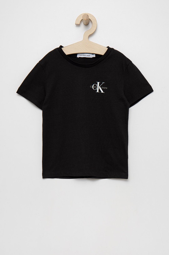 Calvin Klein Jeans t-shirt bawełniany dziecięcy IB0IB01231.PPYY nadruk czarny IB0IB01231.PPYY