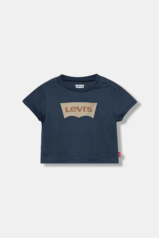 Levi's t-shirt bawełniany niemowlęcy nadruk niebieski 6E8157.B