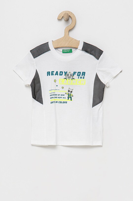 Детская хлопковая футболка United Colors of Benetton хлопок белый 3096G100Q.P