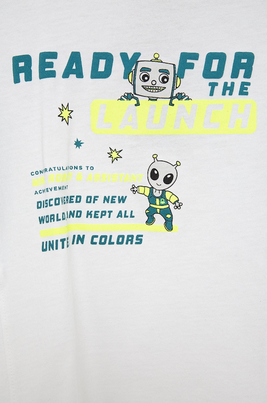 CHLAPEC Dětské bavlněné tričko United Colors of Benetton 3096G100Q.P bílá