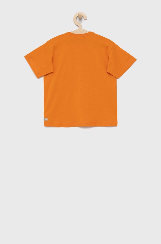 United Colors of Benetton tricou de bumbac pentru copii 3I1XC101W.G portocaliu SS22