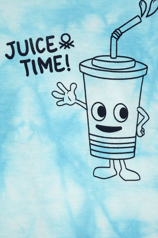 Dječaci Dječja pamučna majica kratkih rukava United Colors of Benetton 3085G103C.P plava