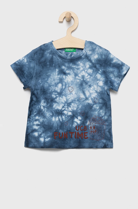 Dječja pamučna majica kratkih rukava United Colors of Benetton pamuk plava 3085G103C.P