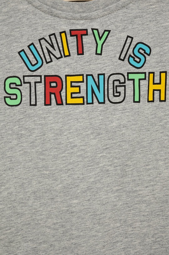 Παιδικό βαμβακερό μπλουζάκι United Colors of Benetton γκρί 3096G103J.P