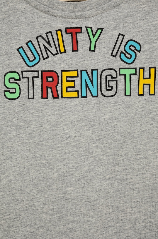 United Colors of Benetton tricou de bumbac pentru copii gri 3096G103J.P