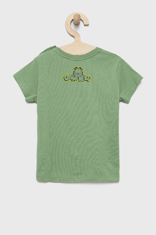 Дитяча бавовняна футболка United Colors of Benetton 3096G103U.P зелений SS22