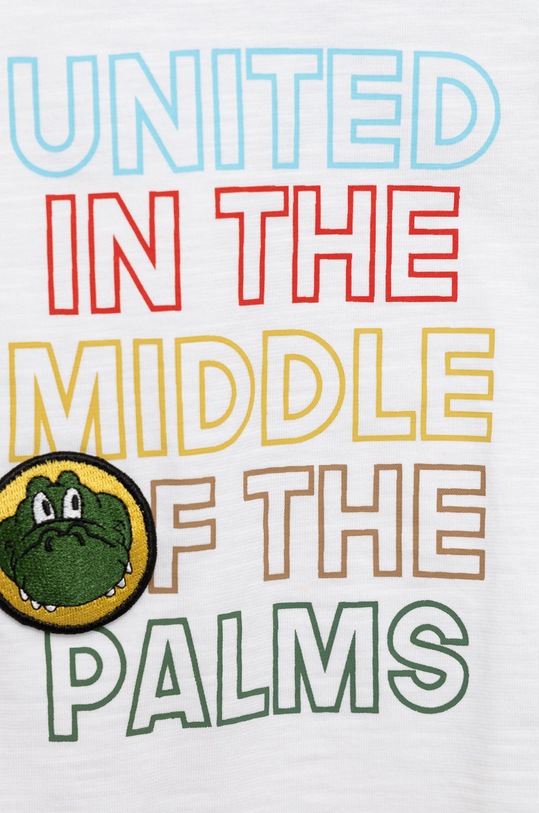 Fiú United Colors of Benetton gyerek pamut felső 3BVXGH009.P fehér