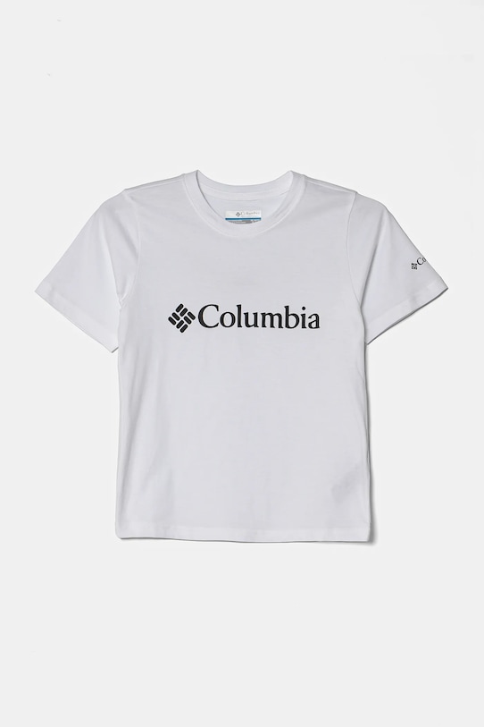 Columbia t-shirt bawełniany dziecięcy nadruk biały 1989781