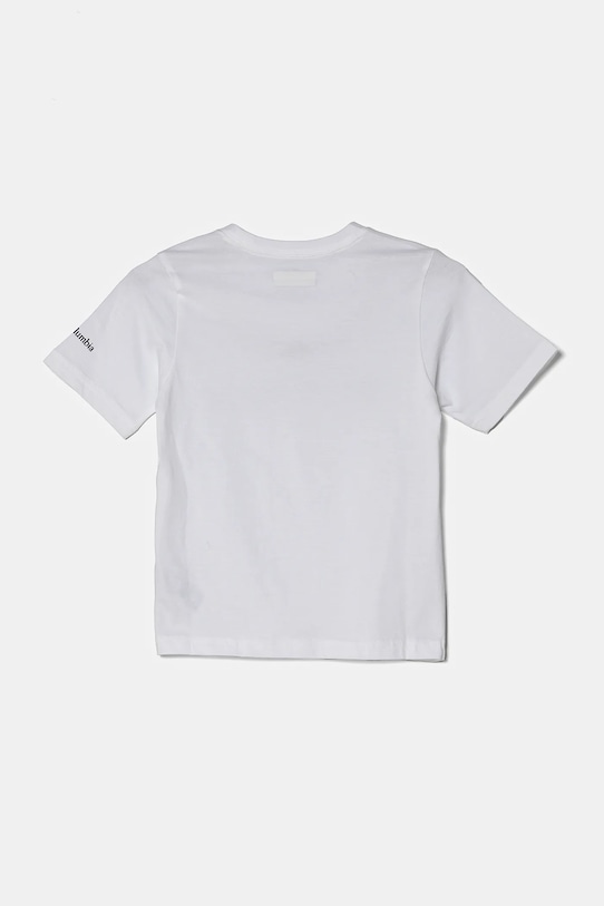 Columbia t-shirt bawełniany dziecięcy 1989781 biały SS25